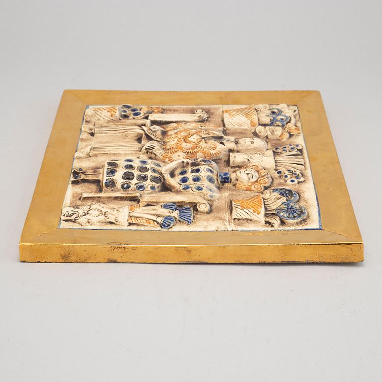 Lisa Larson, a stoneware wall relief, Gustavsberg.