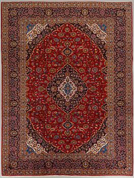 An old Keshan carpet ca 409 x 308 cm.