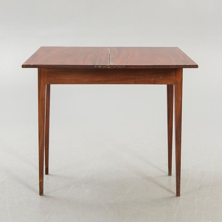 A late Gustavian mahogany game table first half of the 1800s.