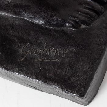 Gudmar Olovson, sculpture. Signed. Numbered. Foundry mark. Bronze, height 81 cm, length 30 cm.