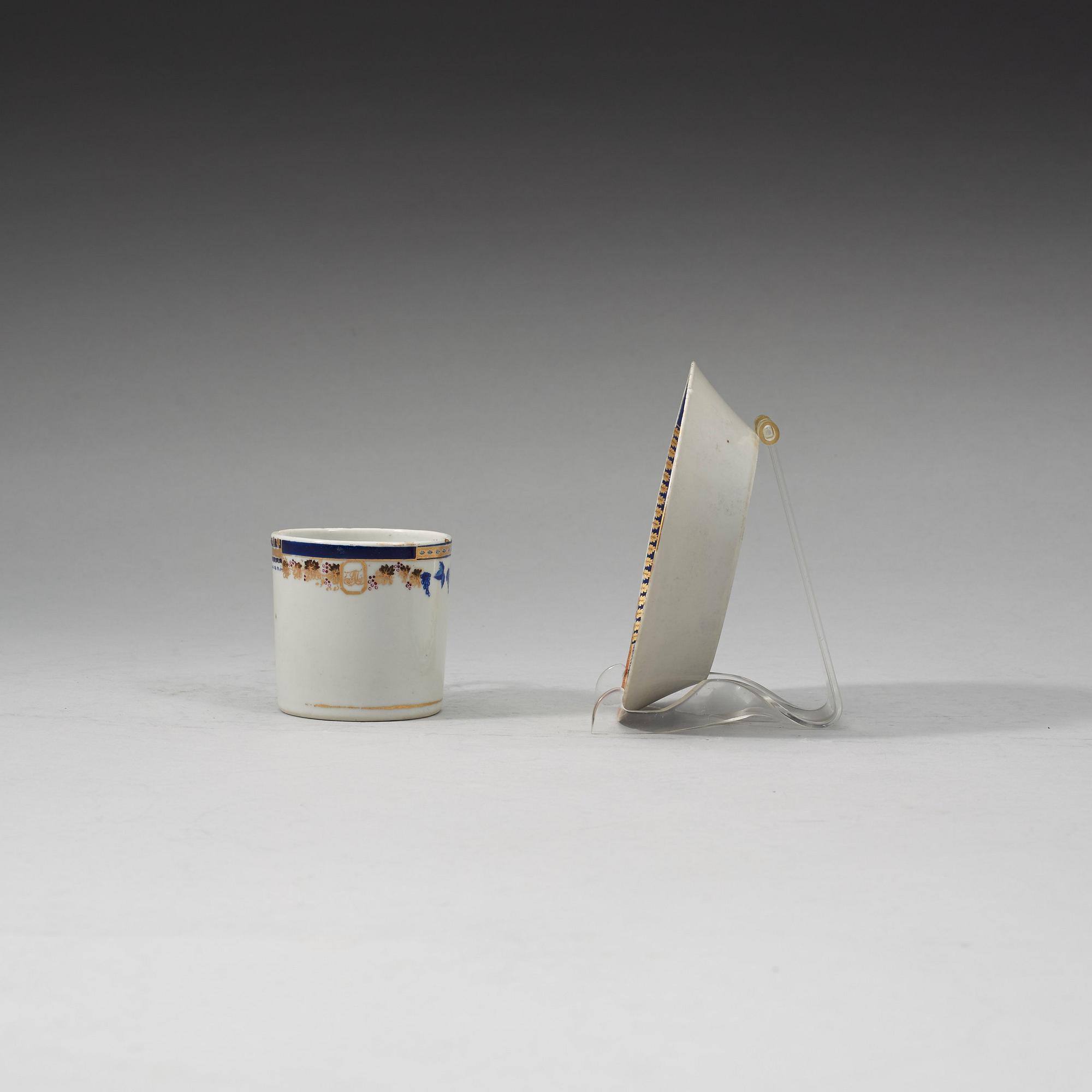 KOPP med FAT, kompaniporslin. Qingdynastin, Qianlong (1736-95).