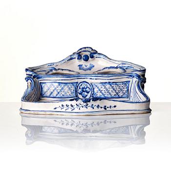 Skrivställ, fajans, Rörstrand (omärkt), Rokoko, 1700-tal.