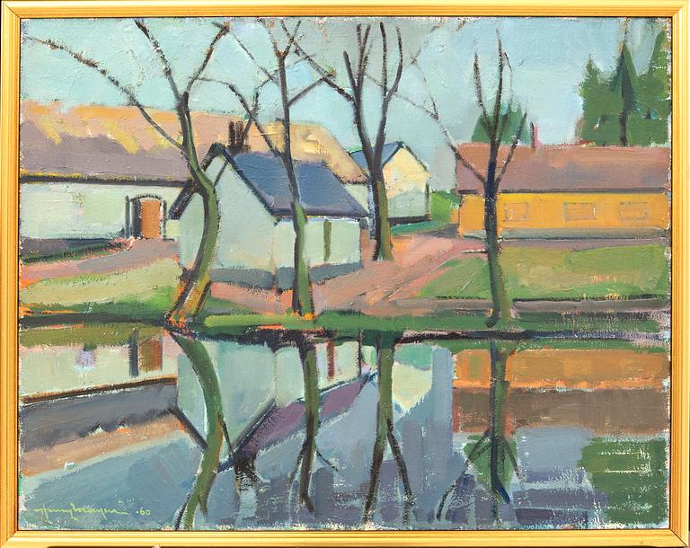 Henry Mayne, oil on canvas, signed and dated -60.