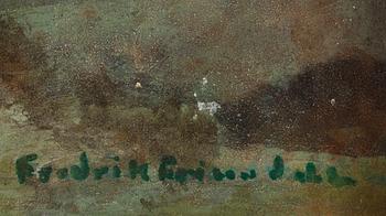 FREDRIK FRISENDAHL, olja på pannå, signerad.