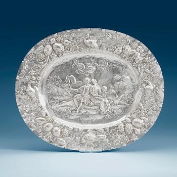 A Swedish early 18th century silver sweet-dish, makers mark of Wolter Siwers, Norrköping (1693-1722 (-24)).