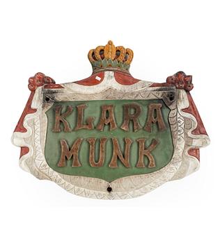 SKYLT, "Klara Munk", 1900-tal.