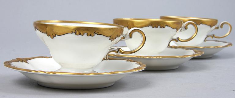KAFFESERVIS, 12 delar, porslin,   "Pompadour", Rosenthal.