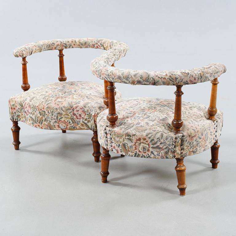 FÄSTMANSSOFFA, s k Causeuse, 1800-talets slut.