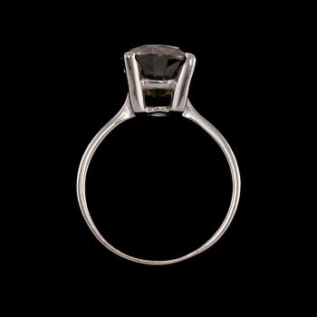 RING, 18k vitguld med briljantslipad diamant ca 3.50 ct. Vikt 4 g.