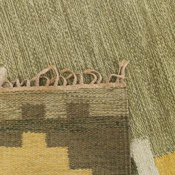 A flat weeved carpet, Ingegerd Silow signed IS.