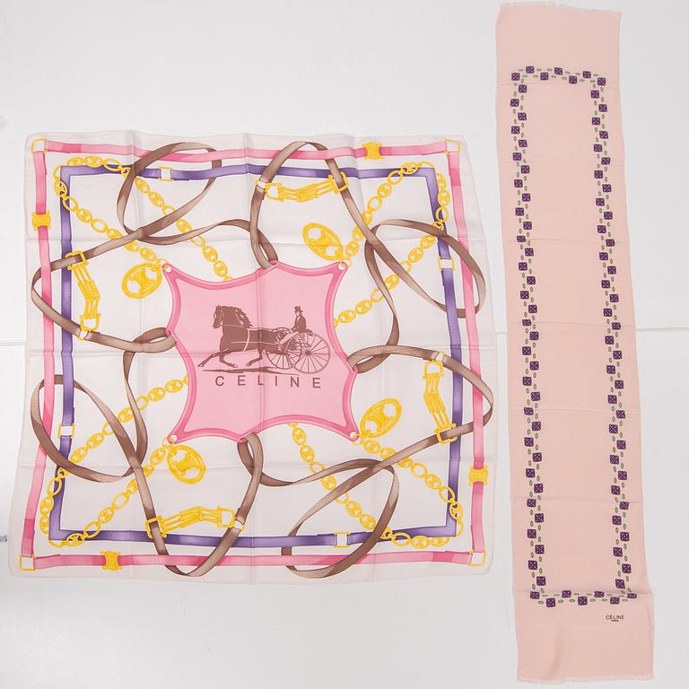 CÉLINE, scarf and twilly.