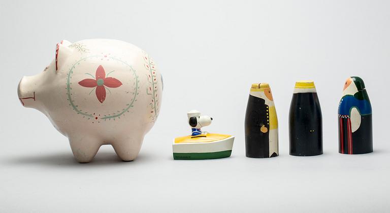 SPARBÖSSOR, 1900-talets mitt. 5 stycken.