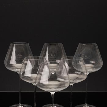 GLASS TABLEWARE, 22 pieces, "Rogaska Crystal", Slovenia.