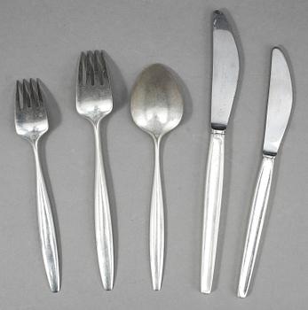 BESTICKSERVIS, silver, 38 delar. "Cypress", Tias Eckhoff, Georg Jensen, Köpenhamn. Vikt ca 1900 gram.