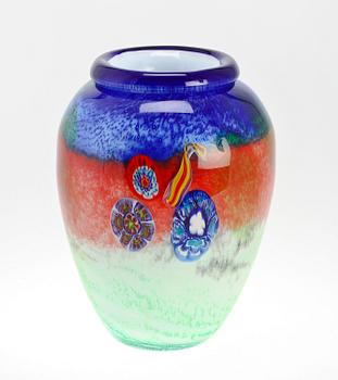 FLASKA, glas, Venini, Murano, Italien, 1900-talets andra hälft.