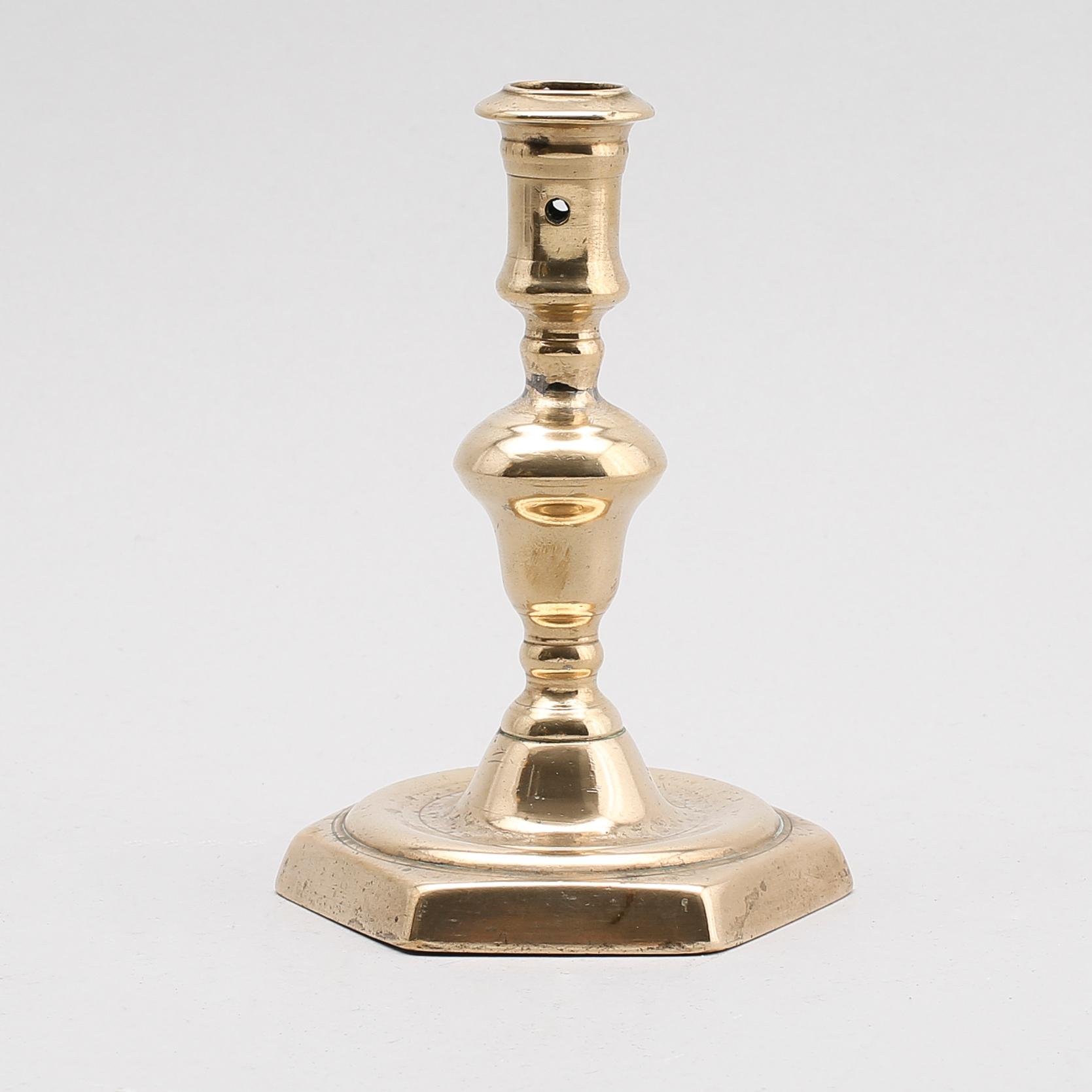 LJUSSTAKE, brons, 1600-/1700-tal.