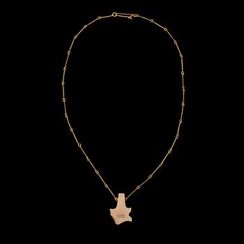 BJÖRN WECKSTRÖM, collier "Pagodi", zoisit, 14K guld. Lapponia 1975.