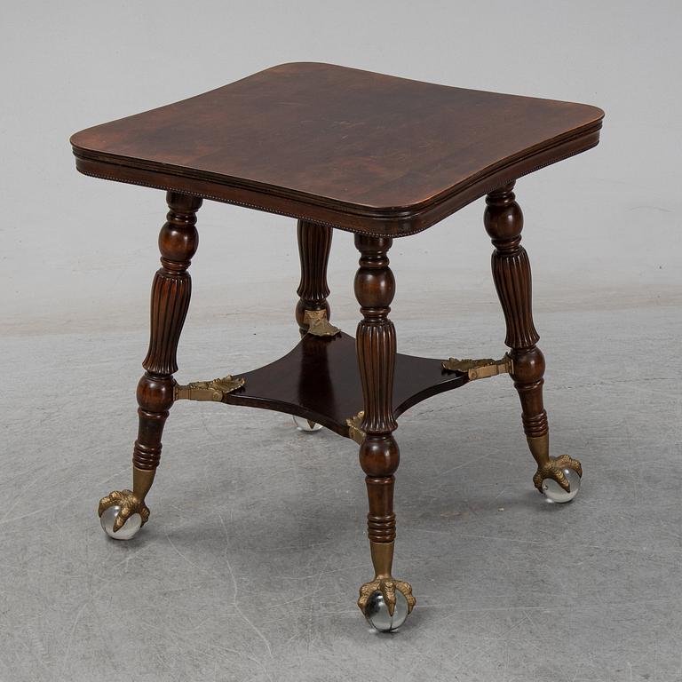 An end of the 19th Century mahogany side table.