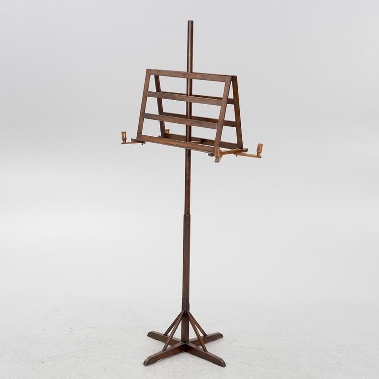 A four-light sheet-music stand, late 19th century.