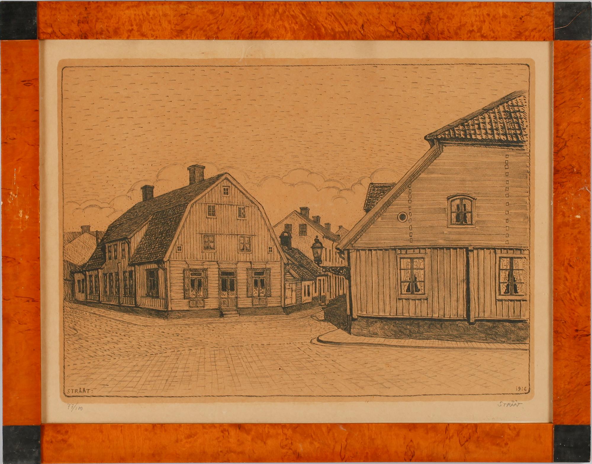 HJALMAR STRÅÅT, 5 st, litografier, sign, numr 77/100.