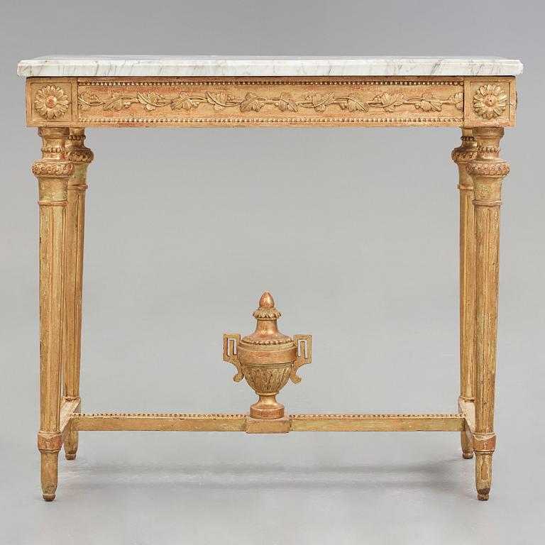 A Gustavian late 18th century console table.