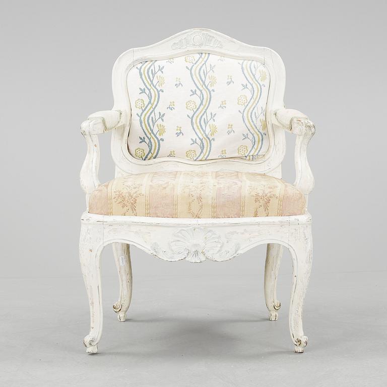 KARMSTOL, rokokostil, 1800-tal.