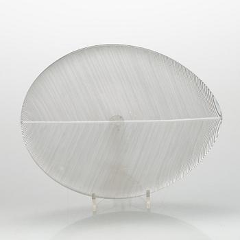 Tapio Wirkkala, art glass 'Lehti' (leaf), model 3337, signed Tapio Wirkkala Iittala -55.