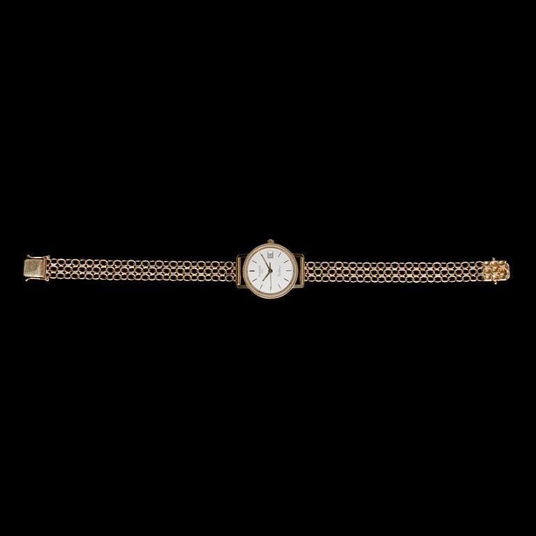 ARMBANDSUR, dam, 18k guld, "Goldrun", Tissot.