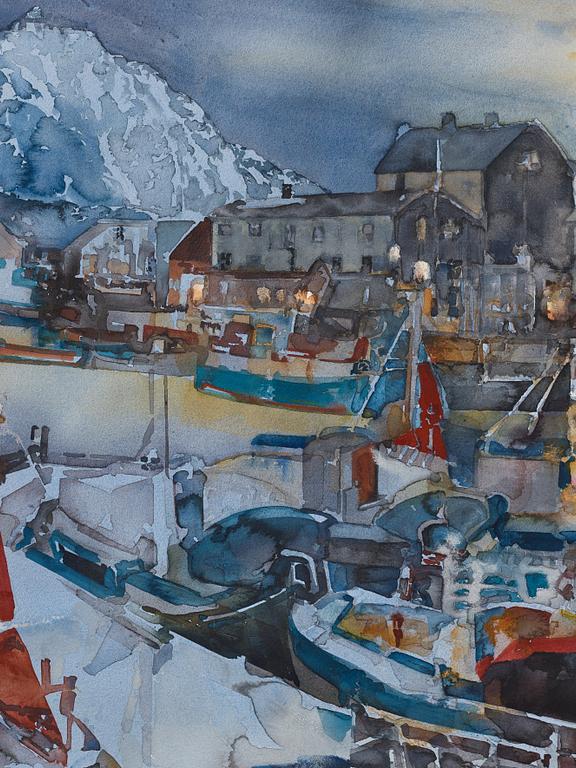 Lars Lerin, "Hamnen i Nordland".