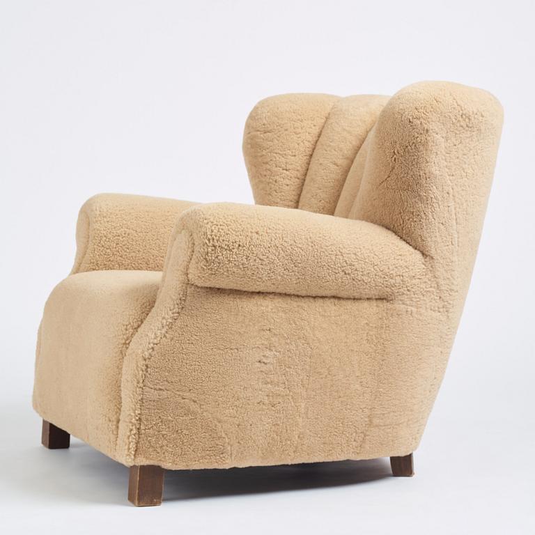 Fritz Hansen, fåtölj modell "1518", Danmark 1940-tal.