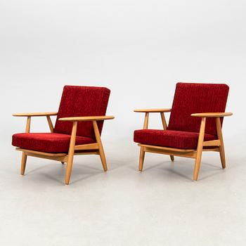 Hans J. Wegner, armchairs, a pair, "GE 240/The Cigar", Getama, Gedsted, Denmark, 1960s.