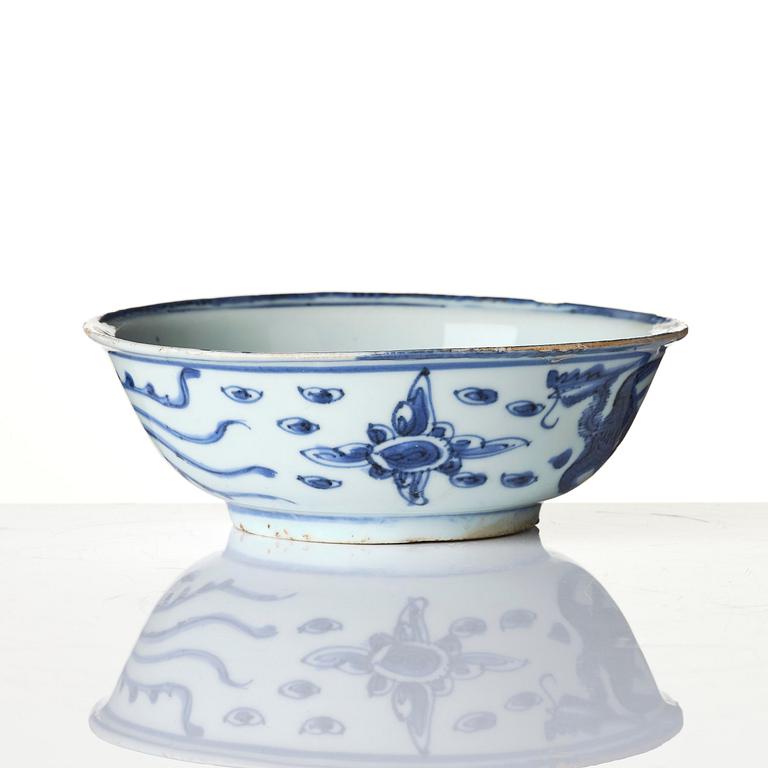 Skål, porslin. Mingdynastin, Wanli (1572-1620).