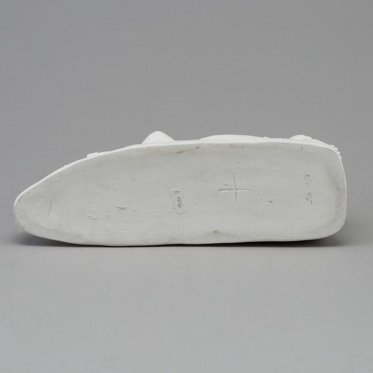 A bisquit scultpure of from John the Baptist sermon, after Bertel Thorvaldsen, Bing & Gröndahl, Denmark, 1870s.