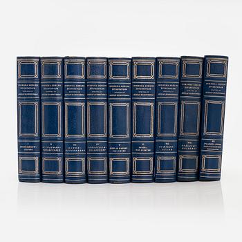 Kirjasarja, 9 nidettä, Gustaf Elgenstierna, "Den introducerade svenska adelns ättartavlor". 1925-1936.