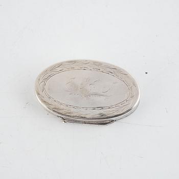 A Swedish silver snuff box, mark of Martin Loëll, Falun (active 1779-1795).