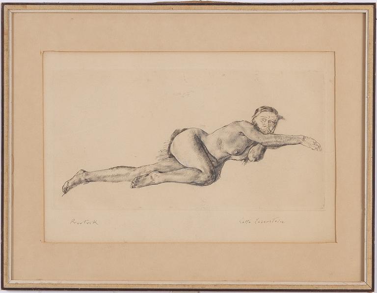 Lotte Laserstein, Reclining nude.