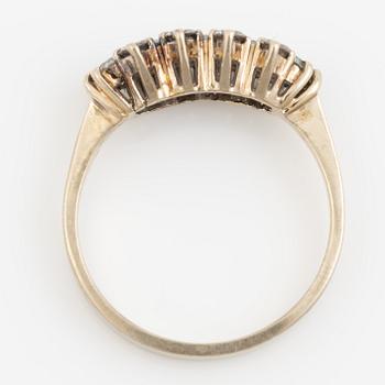 Ring 18K white gold set with brilliant-cut diamonds.