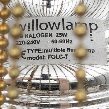 Adam Hoets & Sian Eliot, taklampa, "Flower of Life", Willow Lamp, Sydafrika, samtida.