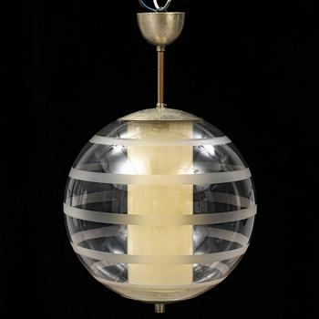 HARALD NOTINI, A Swedish glass ceiling light by Böhlmarks, Sweden 1930's.