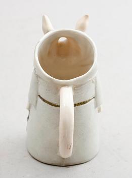 GRÄDDKANNA, porslin, sent 1800-tal.