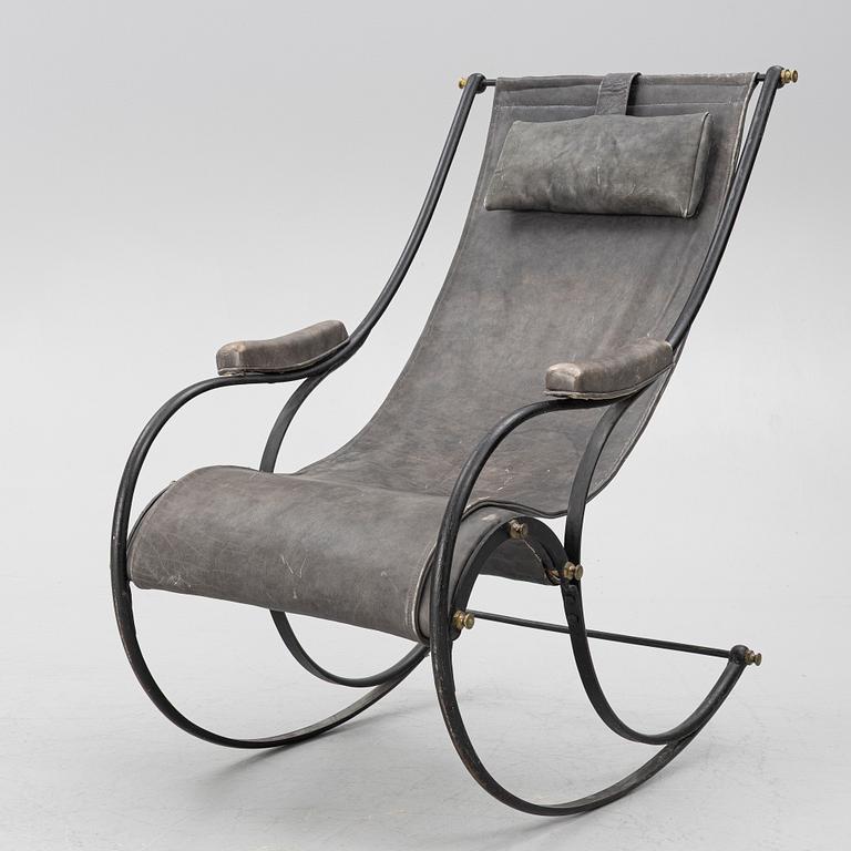 An iron rocking chair, R.W Winfeild & Company, England, late 19th century.