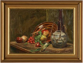 Esther Kjerner, oil on canvas, signed.