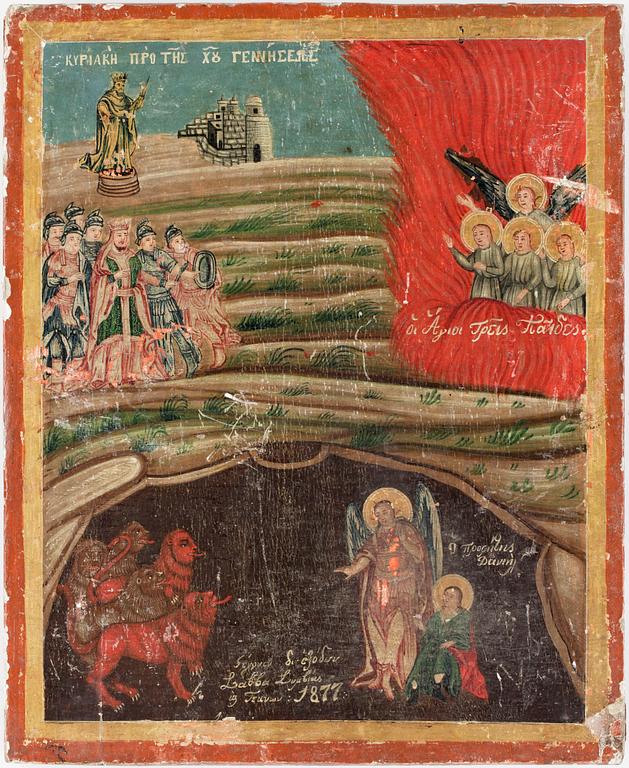 IKON, pannå, Grekland, 1877.