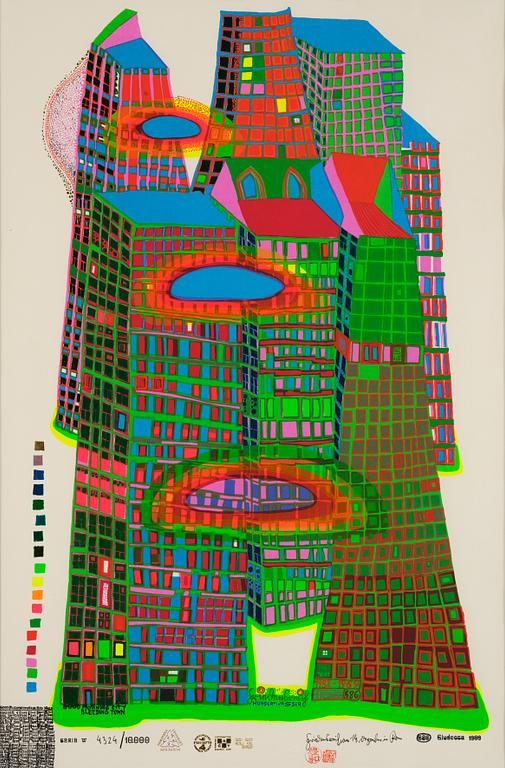Friedensreich Hundertwasser, "Good Morning City - Bleeding Town".