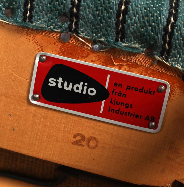 STOL, "TeVe", Alf Svensson, Ljungs Industrier, ur serien "Bra Bohag", Modellen Formgiven 1953.