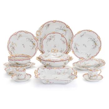 A 64-piece porcelain dinnerware set from Haviland & Co, Limoges, France.