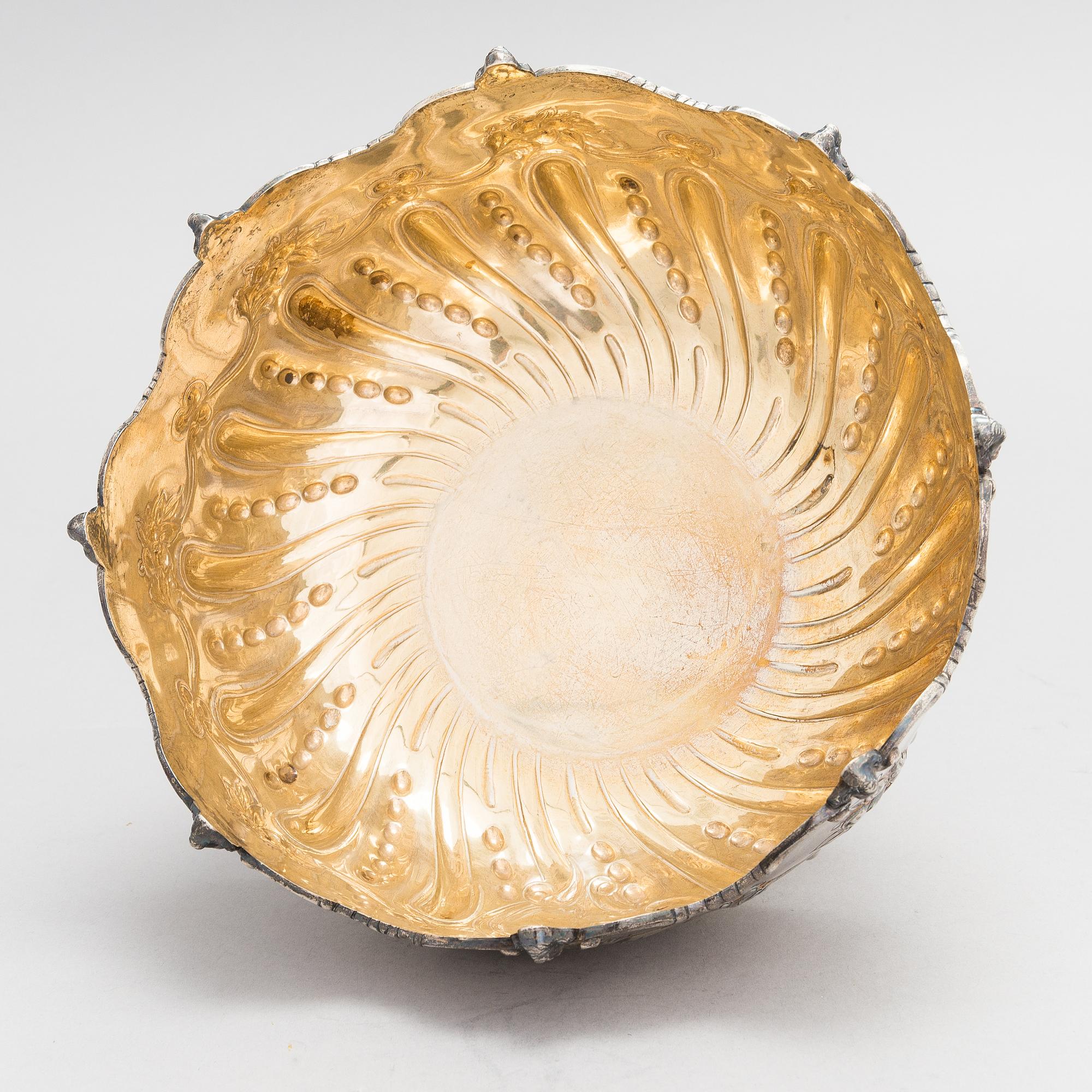 Malja, hopeaa, Elkington & Co, Birmingham 1909. Leimattu A. Tillander.