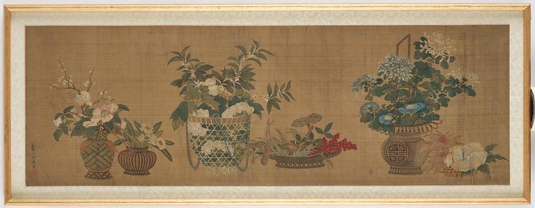 A Chinese painting by unknown artist, presumably late Qing dynasty.