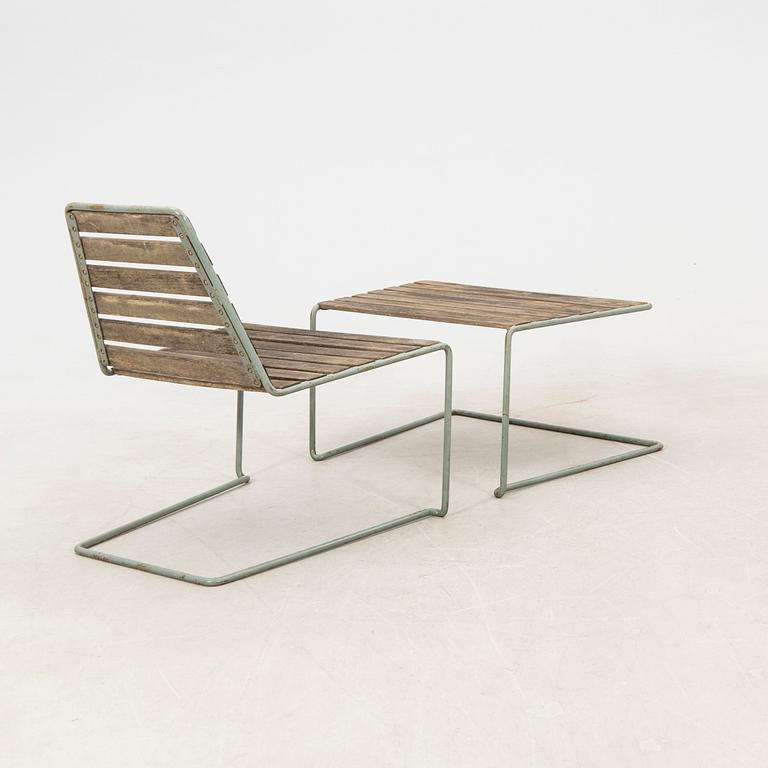 Lars Eriksson och Jonas Ek trädgårdsstol med pall Grythyttan 2000-tal.