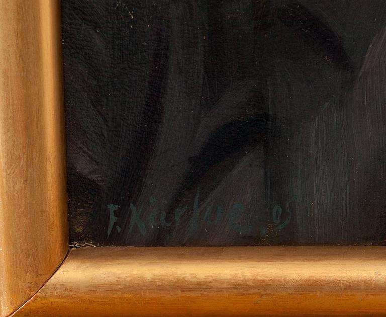 FRITZ KÄRFVE, olja på pannå, signerad och daterad 05.